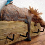 New Big Sky Carvers Bearfoots Bears Jeff Fleming Moose Wall Mount Key Holder Rack - Image 2