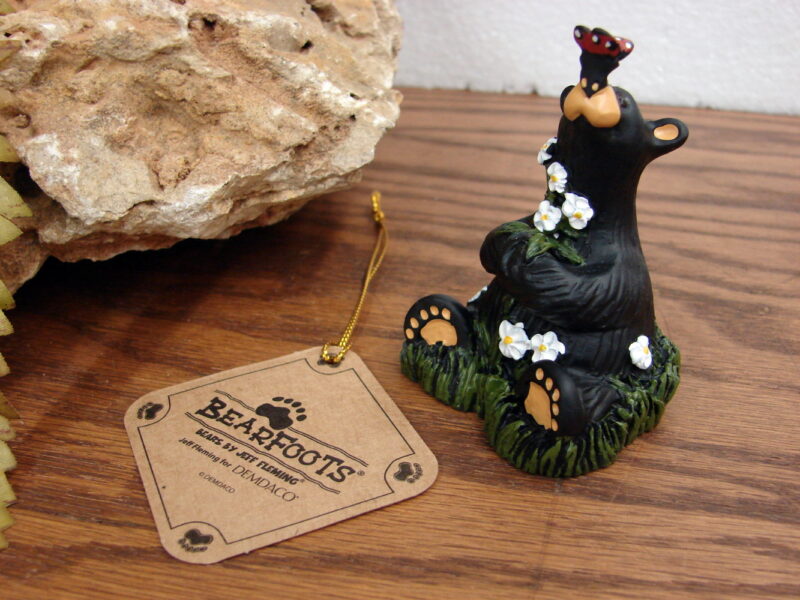 New Big Sky Carvers Bearfoots Bears Jeff Fleming Rachel Mini Figurine, Moose-R-Us.Com Log Cabin Decor