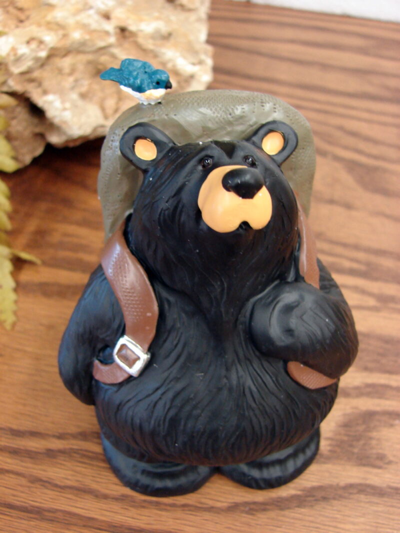 New Big Sky Carvers Bearfoots Bears Jeff Fleming Walk About Hiking Bear Figurine, Moose-R-Us.Com Log Cabin Decor