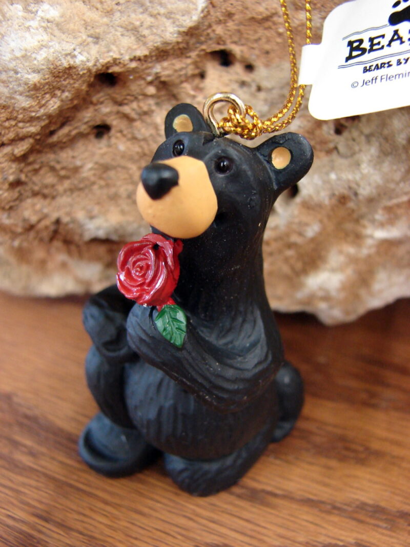 New Big Sky Carvers Bearfoots Bears Jeff Fleming Bear Will You Proposing Ornament, Moose-R-Us.Com Log Cabin Decor