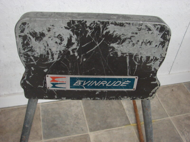 Vintage Evinrude Outboard Boat Motor Dealer Display Stand 1950&#8217;s-60&#8217;s, Moose-R-Us.Com Log Cabin Decor