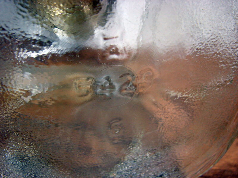 Vintage Hazel Atlas Glass Embossed Hoosier Square Coffee Jar w/ Lid, Moose-R-Us.Com Log Cabin Decor