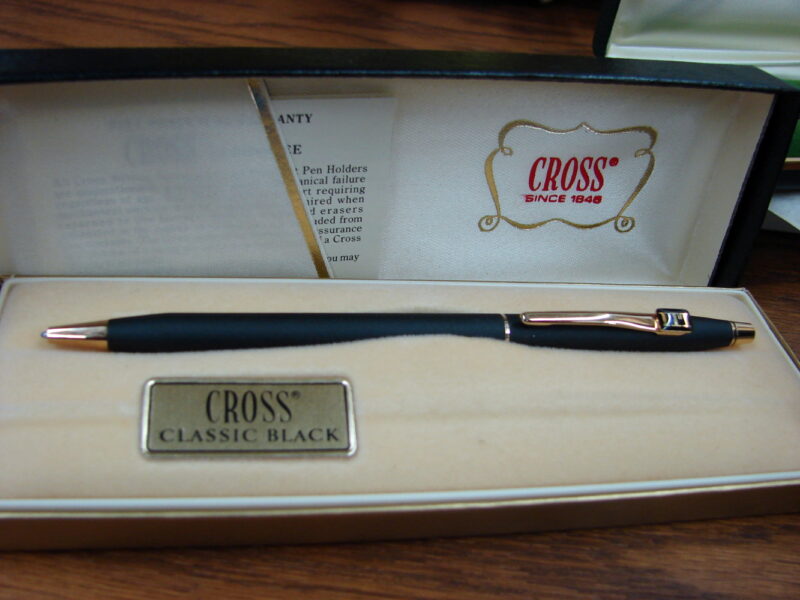 Vintage Cross Pen Pencil ITT Logo Lot Authentic Refills Classic Gold Boxes Sleeves, Moose-R-Us.Com Log Cabin Decor