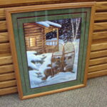 Jeff Renner Print Evening Solitude Signed Autographed Cabin Snowshoe Winter