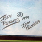 Jeff Renner Print Evening Solitude Signed Autographed Cabin Snowshoe Winter - Image 3