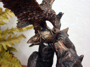 New Big Sky Carvers Jeff Fleming Artwork Montana Bronze Whose Fish Bear Eagle
