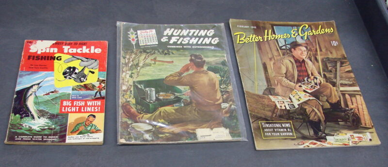 Vintage Sporting Fishing Hunting Outdoors Fur Fish Game Magazine Lot, Moose-R-Us.Com Log Cabin Decor