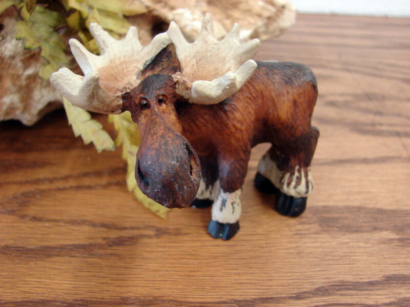 New It&#8217;s A Moose Life! Phyllis Driscoll Collection Standing Mini Moose Figurine, Moose-R-Us.Com Log Cabin Decor
