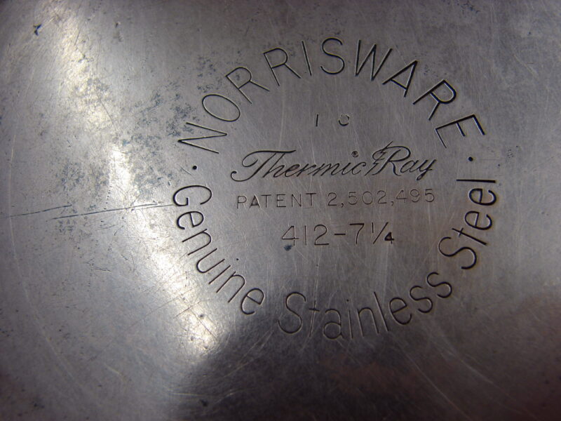 Vintage 7 inch Norris Ware Thermic Ray Vapor Seal Stainless Steel Skillet, Moose-R-Us.Com Log Cabin Decor