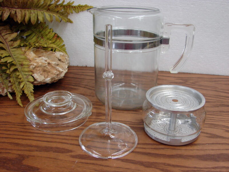 Vintage PYREX 7829 Flameware Glass Coffee Percolator Pot Tall 9 Cup, Moose-R-Us.Com Log Cabin Decor