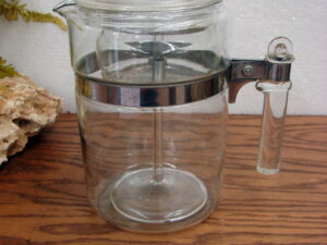 Vintage PYREX 7829 Flameware Glass Coffee Percolator Pot Tall 9 Cup