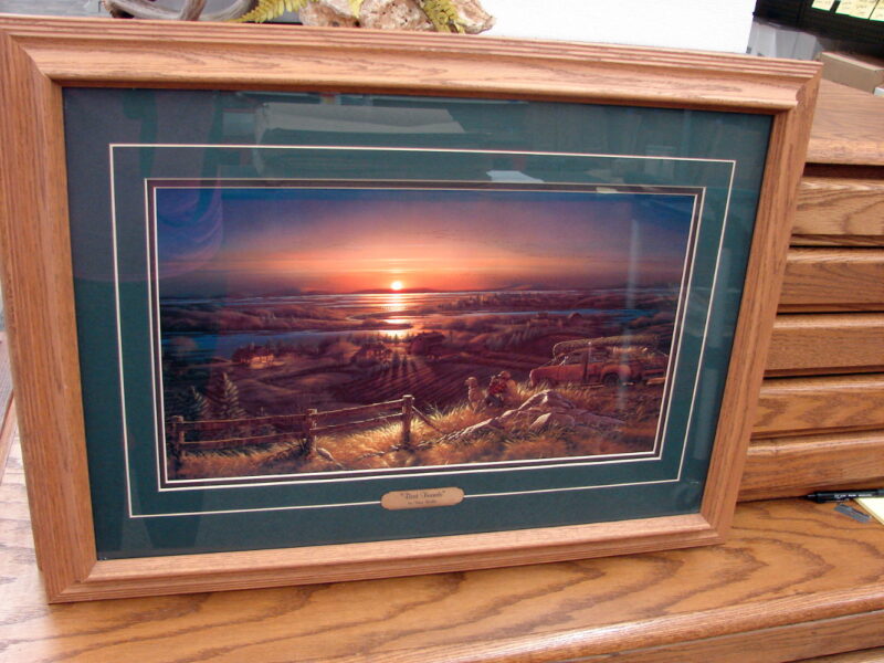 Terry Redlin Best Friends Lab Hunter Old Truck Canoe Sunset Oak Framed Matted Artwork, Moose-R-Us.Com Log Cabin Decor