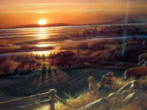 Terry Redlin Best Friends Lab Hunter Old Truck Canoe Sunset Oak Framed Matted Artwork