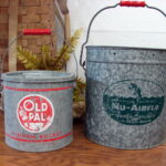 Vintage Massive Galvanized Tin Nu-Airflo Minnow Bucket Complete 22 Quart