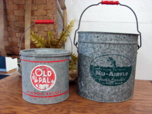 Vintage Massive Galvanized Tin Nu-Airflo Minnow Bucket Complete 22 Quart