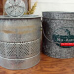 Vintage Massive Galvanized Tin Nu-Airflo Minnow Bucket Complete 22 Quart - Image 3