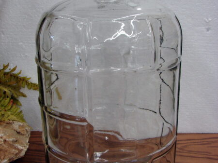 Vintage Heavy Duty 3 Gallon Grid Car Boy Jug Wine Beer Glass Jar Mexico