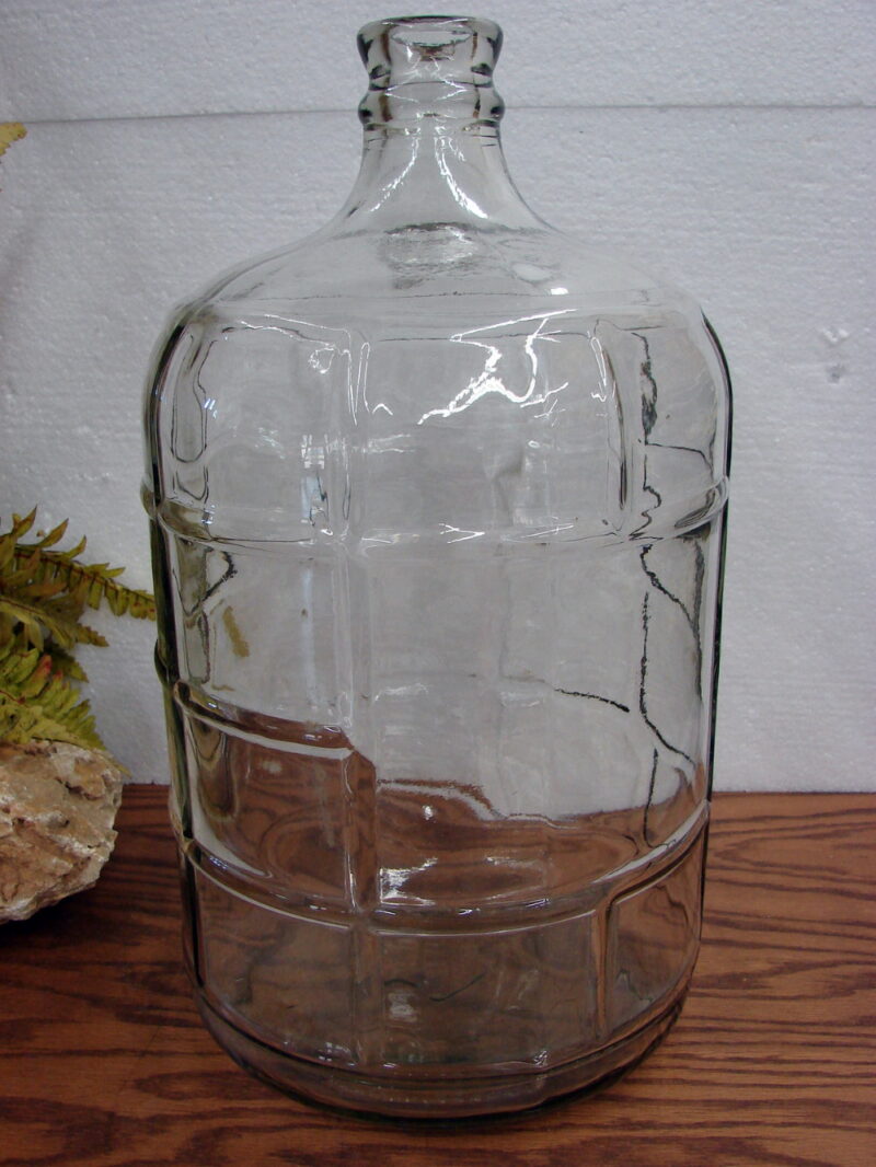 Vintage Heavy Duty 3 Gallon Grid Car Boy Jug Wine Beer Glass Jar Mexico, Moose-R-Us.Com Log Cabin Decor