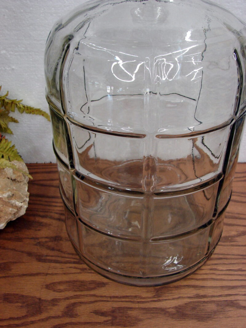 Vintage Heavy Duty 3 Gallon Grid Car Boy Jug Wine Beer Glass Jar Mexico, Moose-R-Us.Com Log Cabin Decor