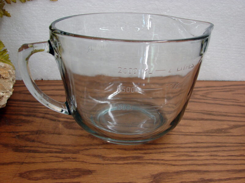 Anchor Hocking Clear Gray 8 Cup Measuring Cup Batter Bowl 2 Quart Large, Moose-R-Us.Com Log Cabin Decor