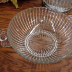 Vintage Anchor Hocking AHC37 Art Deco MCM Ribbed Bowl w/ Chrome Curved Holder - Image 5