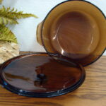 Vintage Anchor Hocking Fire King Amber Brown 3 Qt Casserole w/ Lid 439 - Image 2