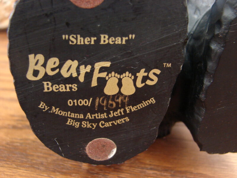 Big Sky Carvers Bearfoots Bears Sher Bear Mama and Baby Cub Black Bear, Moose-R-Us.Com Log Cabin Decor