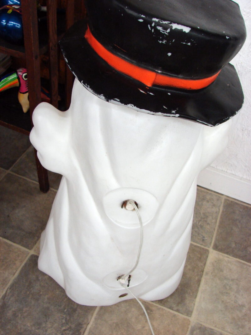 Vintage Blow Mold Ghost Pumpkin Double Light Plastic Outdoor Decor, Moose-R-Us.Com Log Cabin Decor