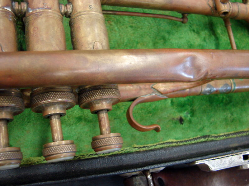 Antique 1920&#8217;s Buescher True Tone 9 Trumpet w/ Case and Accessories, Moose-R-Us.Com Log Cabin Decor