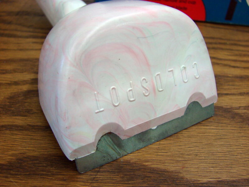 Vintage Cold Spot Frost Scraper NIB Swirl Pink Plastic Steel Blade, Moose-R-Us.Com Log Cabin Decor