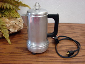 Vintage Proctor Silex Lifelong Atomic Starburst Electric Coffee Percolator Tested Works, Moose-R-Us.Com Log Cabin Decor