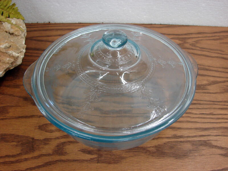 Vintage Fire King Sapphire Blue Philbe Casserole w/ Knob Lid 9&#8243;, Moose-R-Us.Com Log Cabin Decor