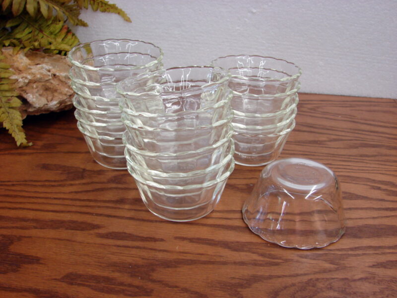 Vintage Anchor Hocking Fire King #424 6 oz. Scalloped Edge Custard Cups Set/6, Moose-R-Us.Com Log Cabin Decor