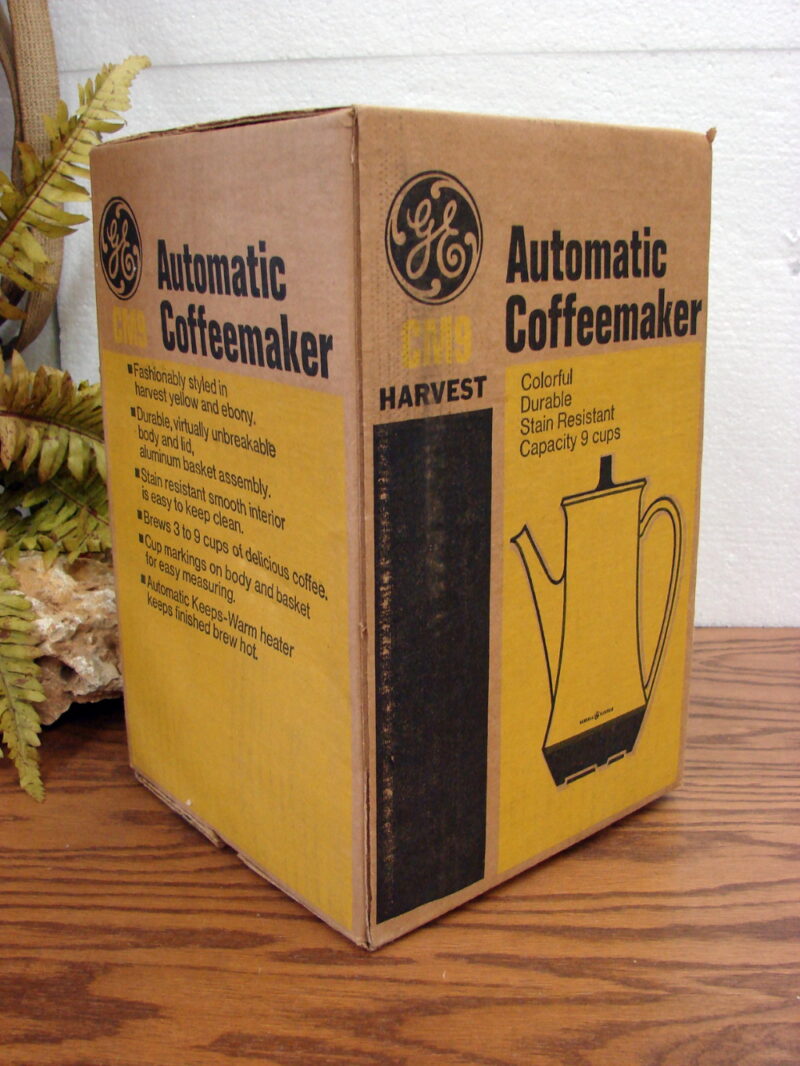 Vintage General Electric GE Automatic Coffeemaker 9 Cup Harvest CM9 Sealed Box, Moose-R-Us.Com Log Cabin Decor