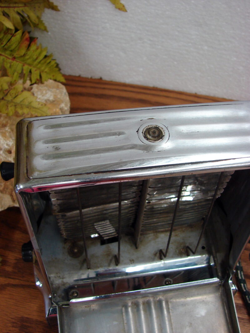 1930&#8217;s Antique GE Toaster Chrome Flip Door Bell Alarm Hotpoint #129T42, Moose-R-Us.Com Log Cabin Decor