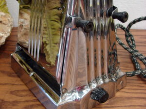 1930's Antique GE Toaster Chrome Flip Door Bell Alarm Hotpoint #129T42