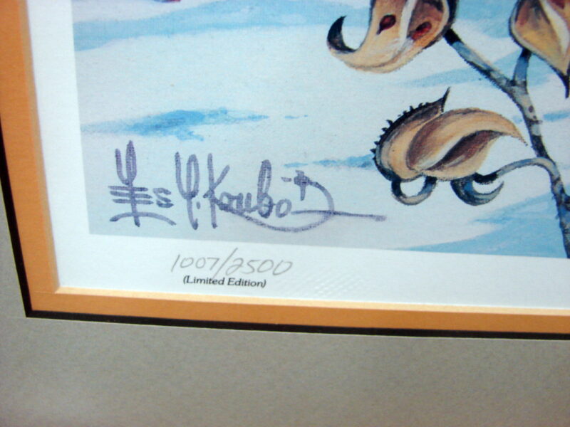 Les Kouba Framed Matted Cornfed Ringnecks Winter Ringneck Pheasant Rooster Limited Edition, Moose-R-Us.Com Log Cabin Decor