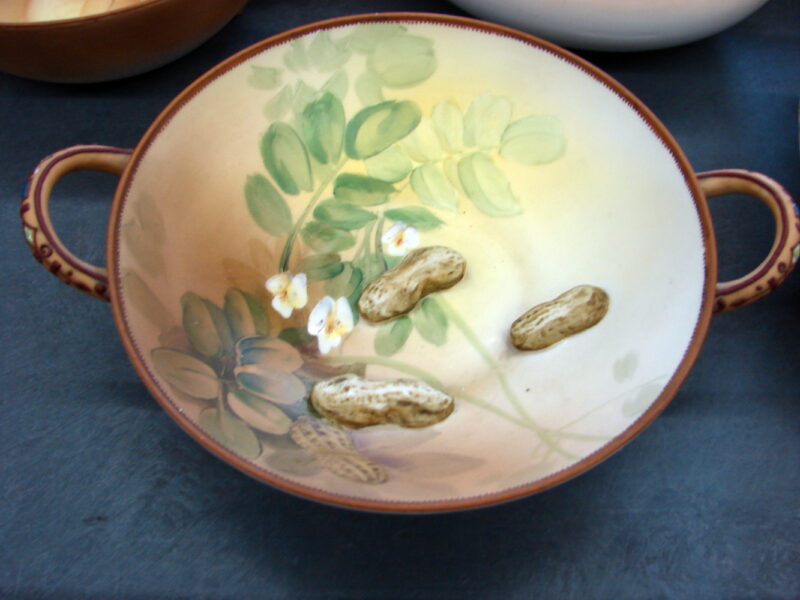 Vintage Nippon Porcelain Raised Relief Collection Nut Fruit Green Mark ...
