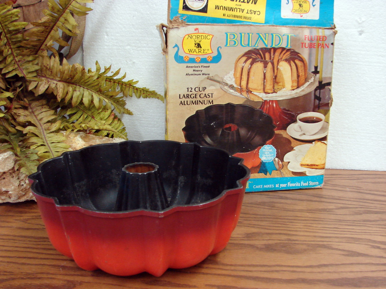 Vintage Nordic Ware Bundt-Lettes Mini Bundt Cake Pan Northland Aluminum  Orange