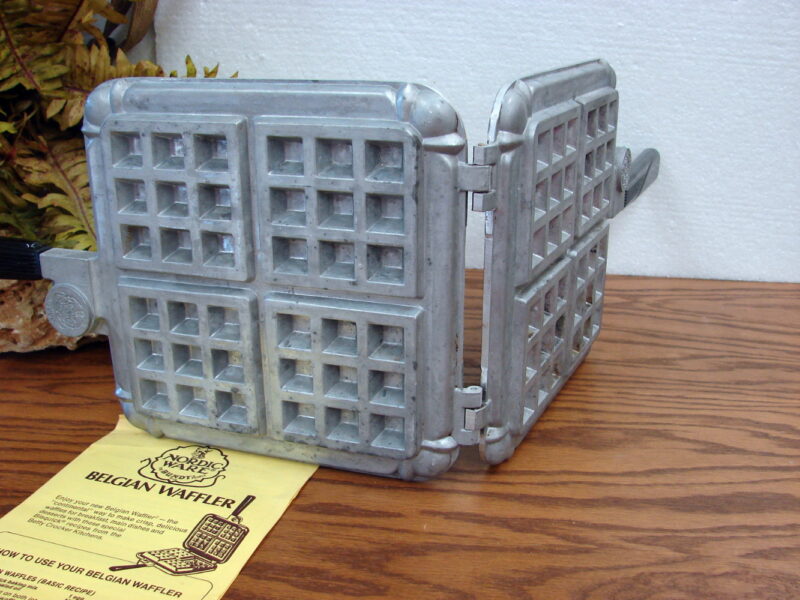 Scandinavian Nordic Ware Heavy Duty Waffle Iron Recipes Stove Top Camping, Moose-R-Us.Com Log Cabin Decor