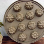 Pampered Chef Silicone Rose Flower Round Floral Cupcake Baking Mold
