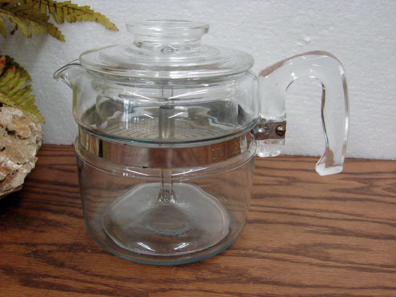 Vintage PYREX 7754 Flameware Glass Coffee Percolator Pot 2-4 Cup