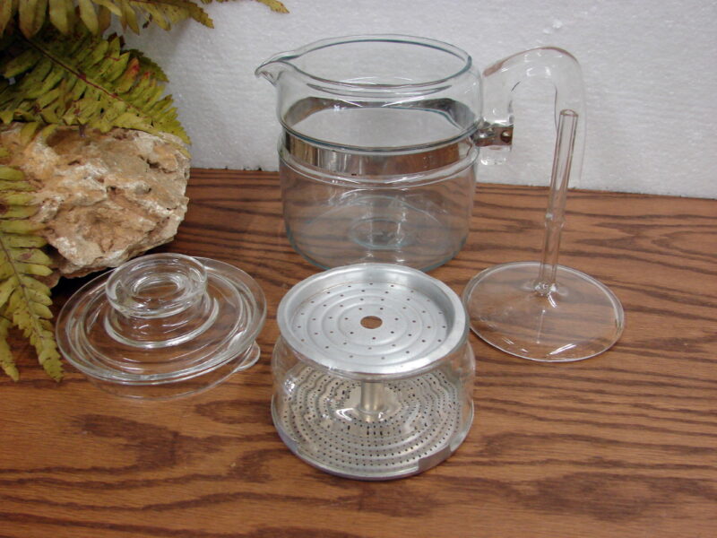 Vintage PYREX 7754 Flameware Glass Coffee Percolator Pot 2-4 Cup, Moose-R-Us.Com Log Cabin Decor