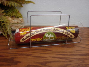 Vintage PYREX Bake a Round French Bread Baking Tube w/ Stand