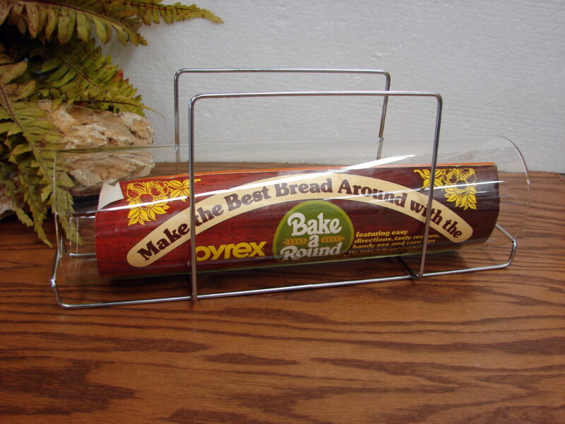 Vintage PYREX Bake a Round French Bread Baking Tube w/ Stand, Moose-R-Us.Com Log Cabin Decor