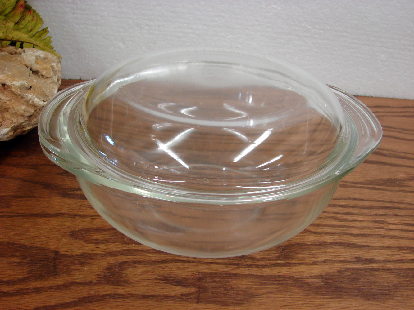 Vintage Pyrex Clear Glass 1 Quart Covered Casserole Dish 023-623-B