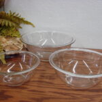 Vintage PYREX Clear Ribbed Ring Bottom Set/3 Nesting Mixing Bowls 322, 323, 325 - Image 2
