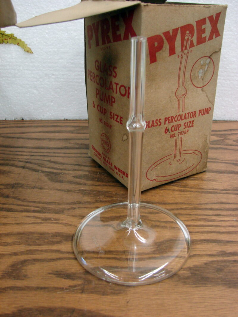 Vintage PYREX 7826P Flameware Glass Coffee Percolator Pump Stem 6 Cup Tall NIB, Moose-R-Us.Com Log Cabin Decor