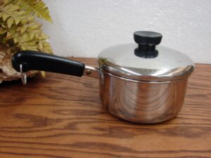Professional Quality Revere Ware Tri-Ply Disc Stainless Steel 1 Quart Sauce Pan w/ Lid