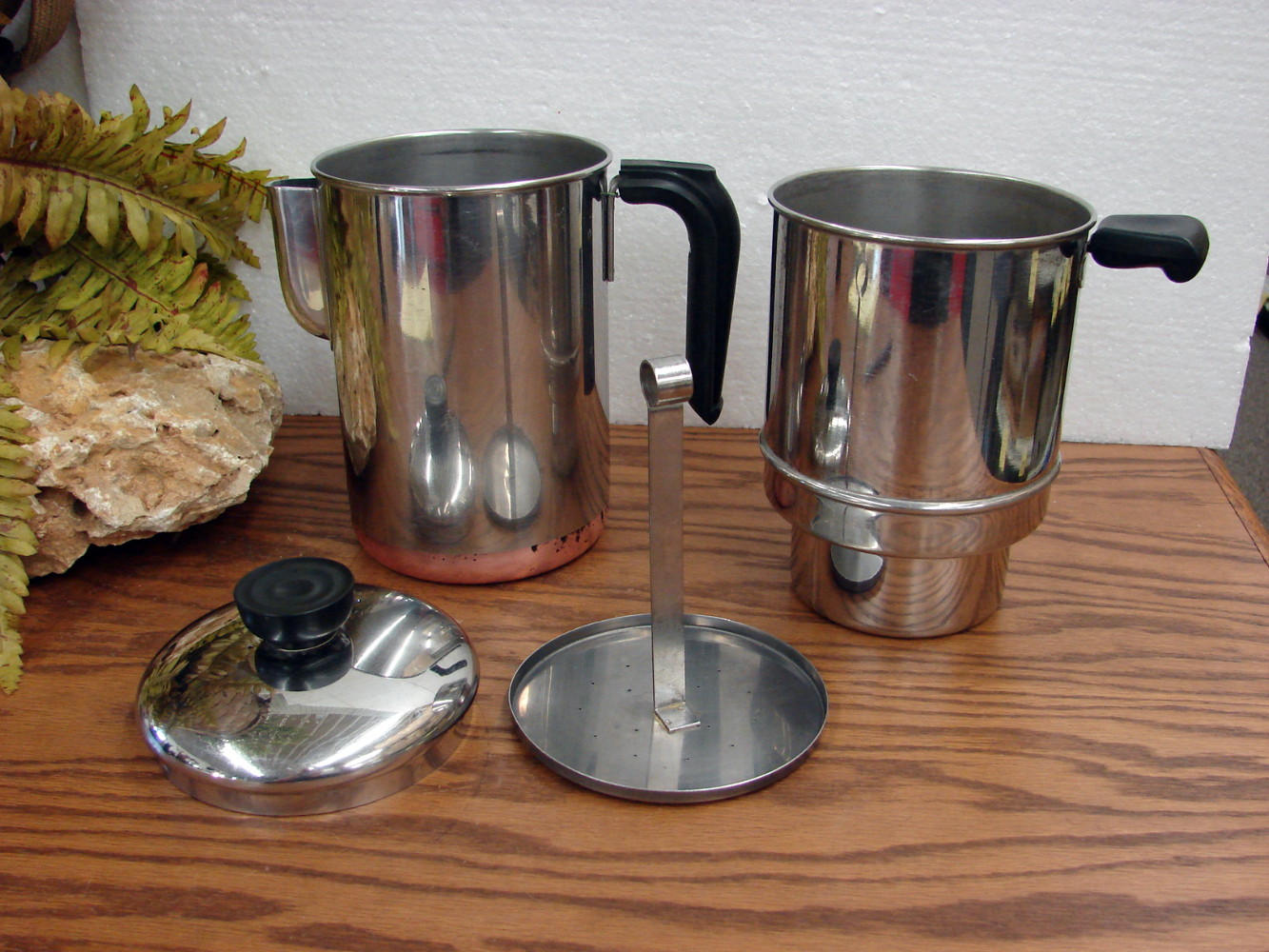 Complete Vintage Copper Bottom Revere Ware 8 Cup Drip-O-Later Drip Coffee Pot Maker - Image 2